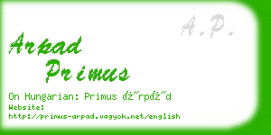 arpad primus business card